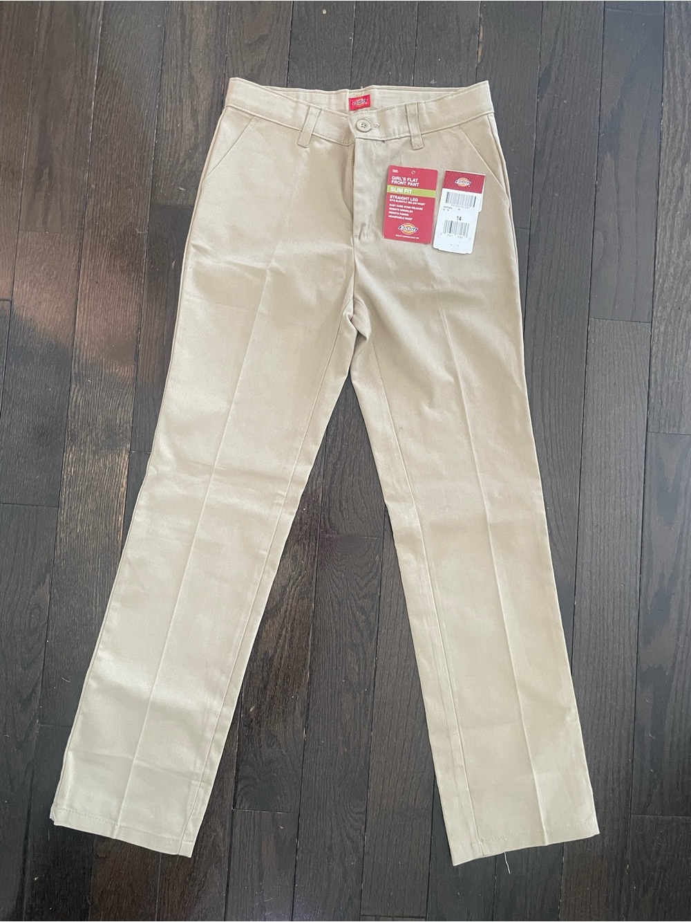 Dickies Girls Straight Leg Jeans in Khaki